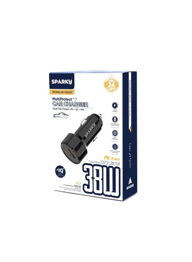 سباركي شاحن سيارة SPARKY طراز SK-102007 هو شاحن سريع بقدرة 38 واط. - Image 1